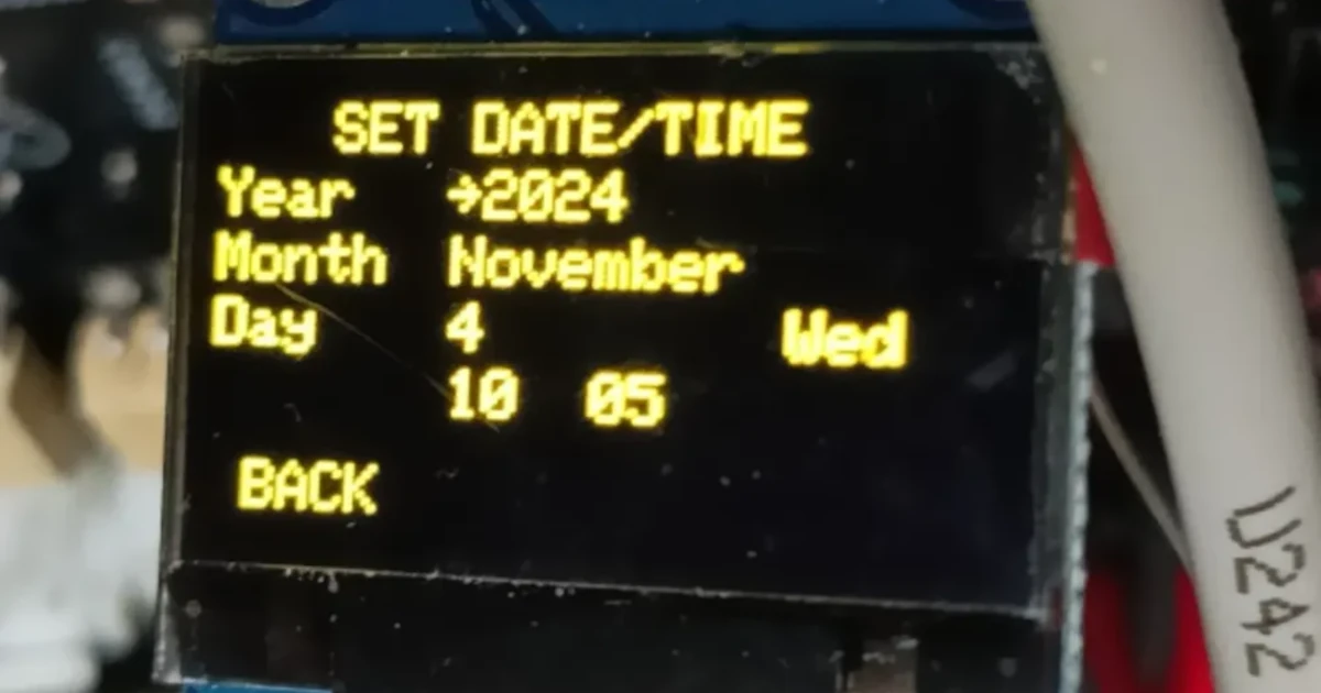 ...to get to the time & date screen