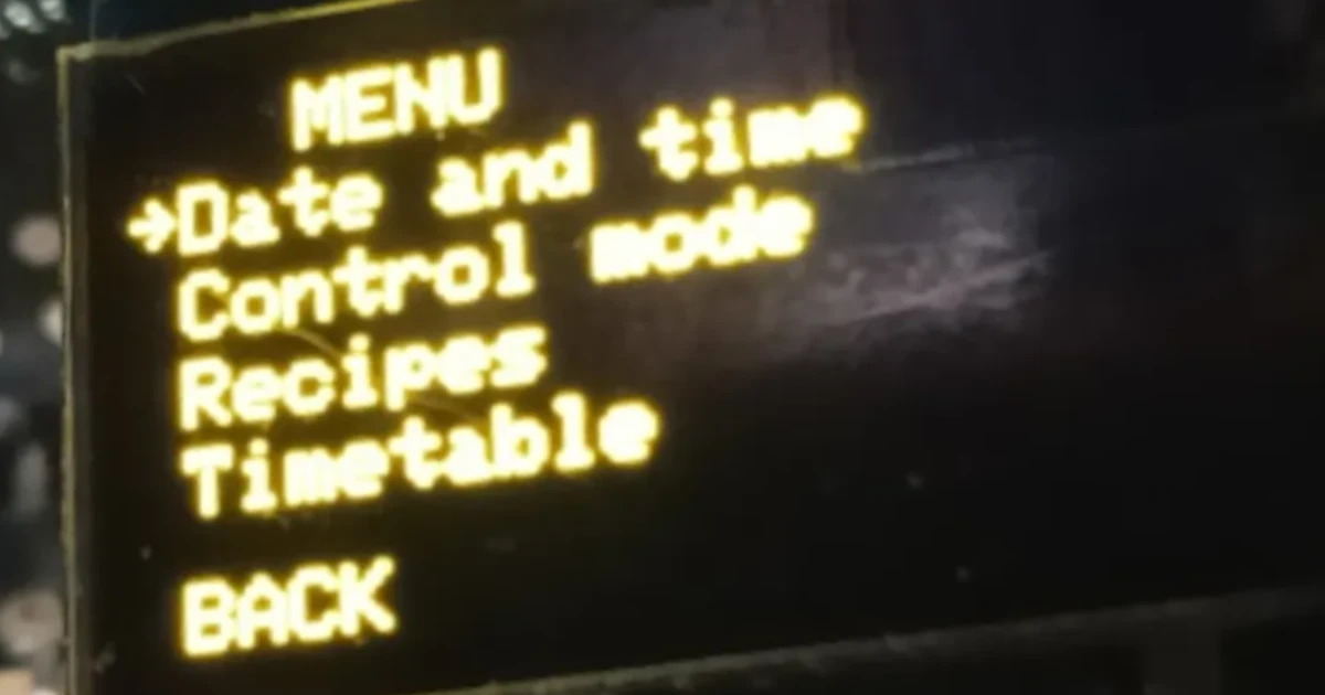 ...navigating the menu ...